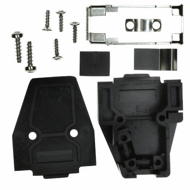 165X11279XE Conec  Capots de connecteurs D-Sub en forme de D